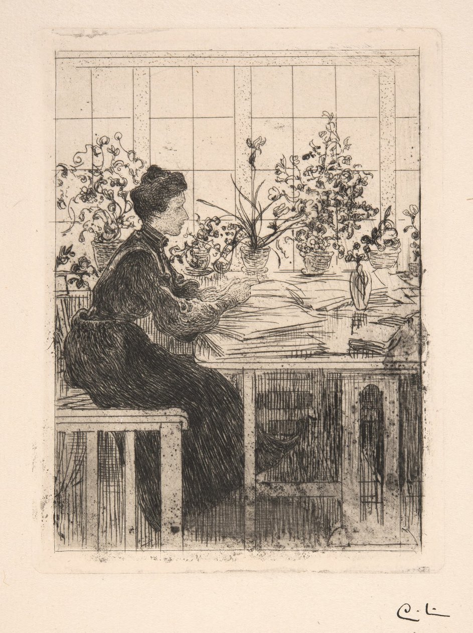 Wendela (senhora Pfannenstill) à janela de Carl Larsson