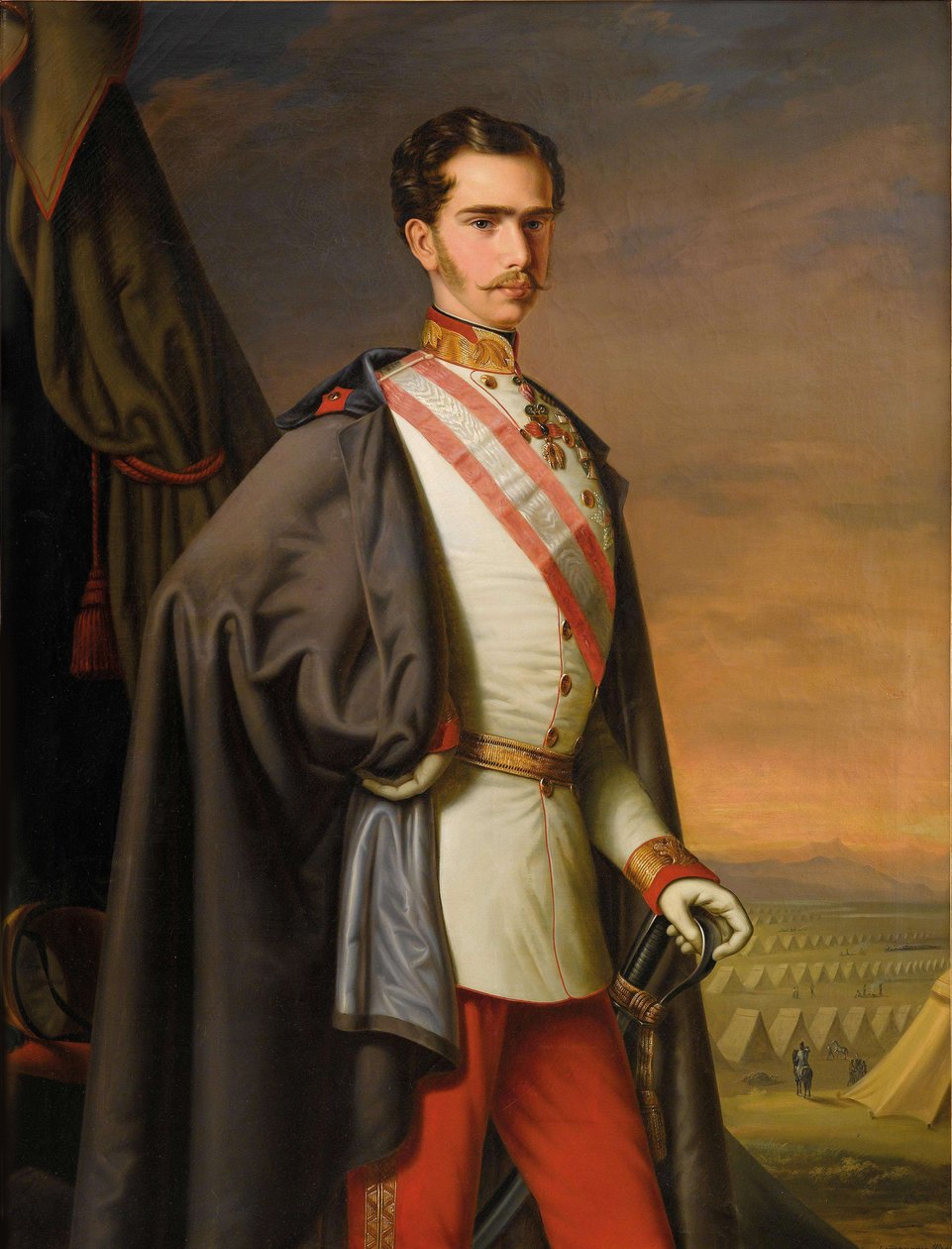 Retrato do imperador Franz Joseph I da Áustria, 1856. de Carl Lemmermayer