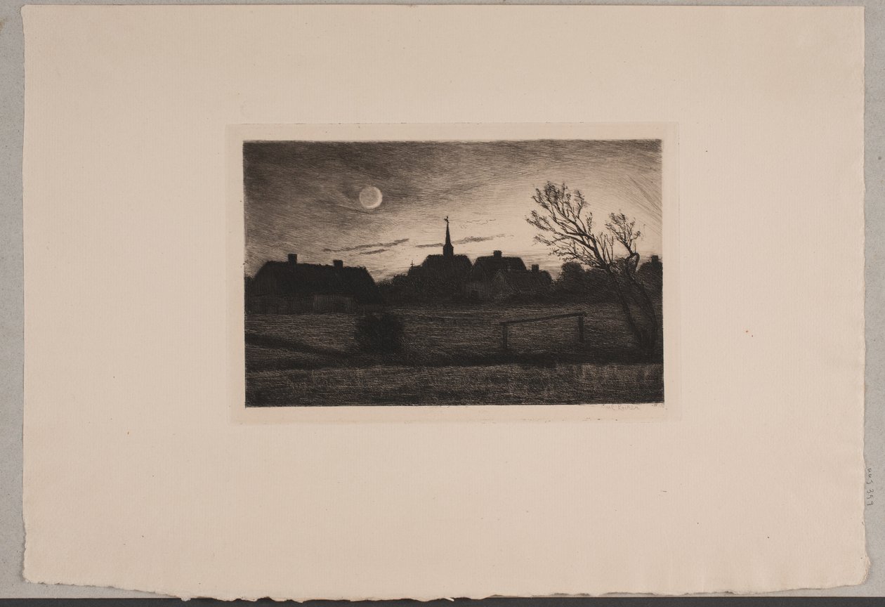 Igreja Hornbæk, noite de verão de Carl Locher