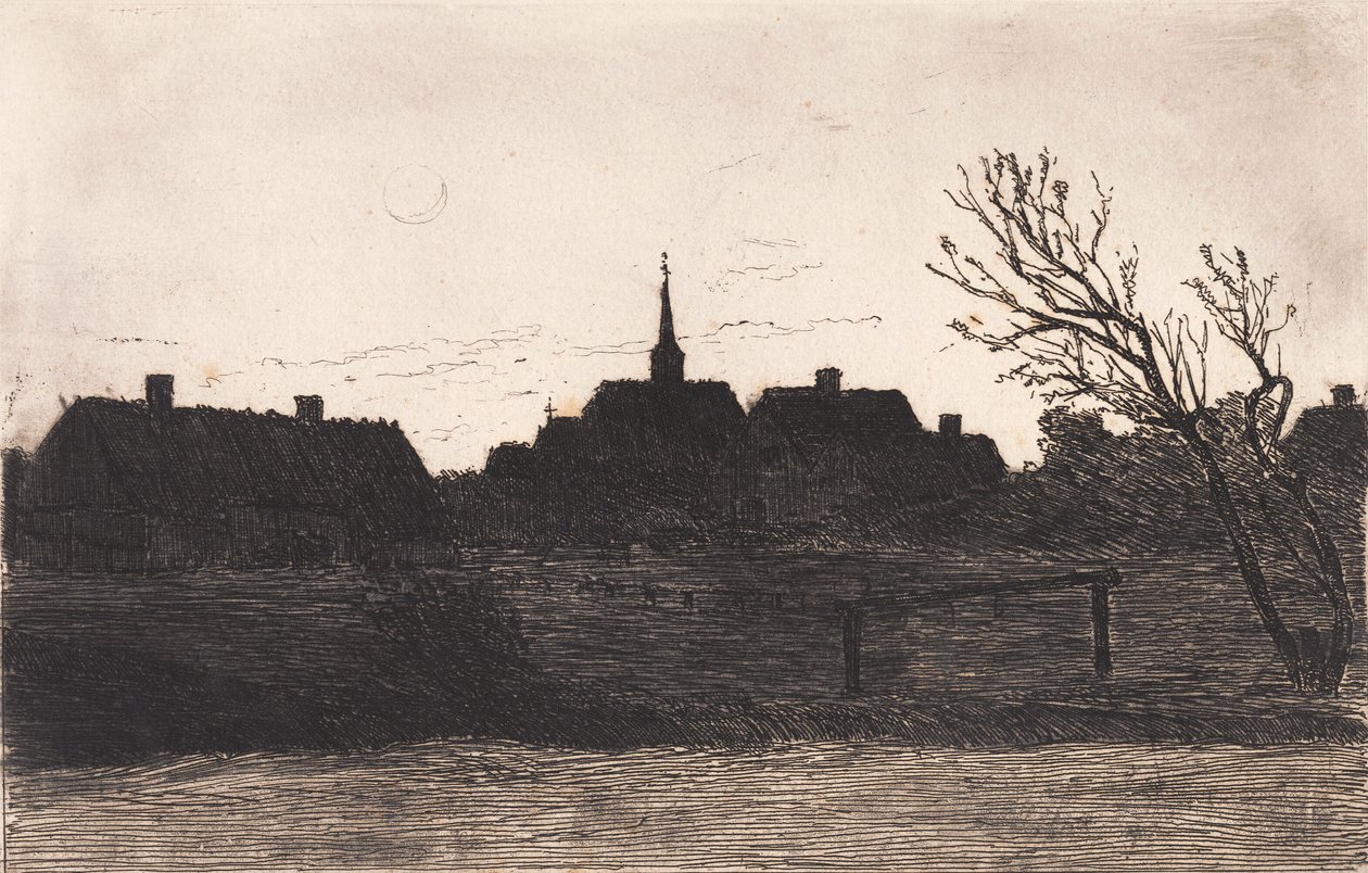 Igreja Hornbæk, noite de verão de Carl Locher