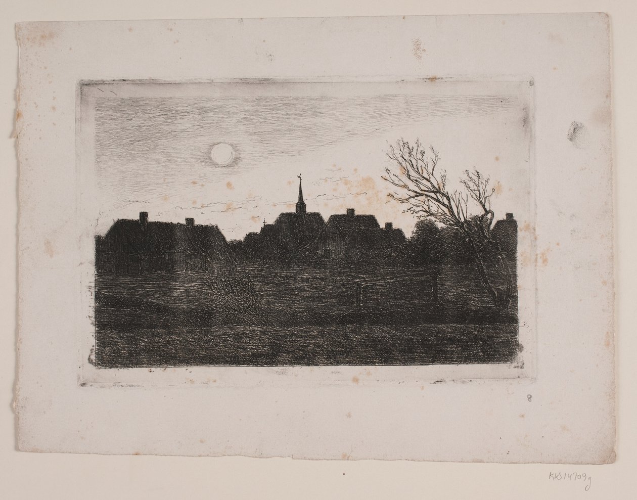 Igreja Hornbæk, noite de verão de Carl Locher