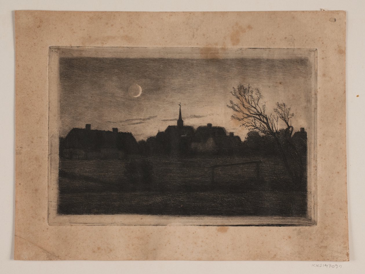 Igreja Hornbæk, noite de verão de Carl Locher