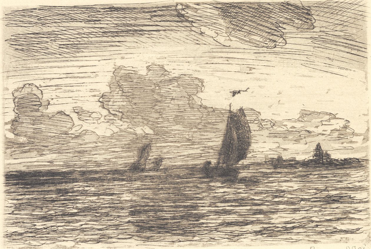 Fuzileiro naval com navios à vela de Carl Locher
