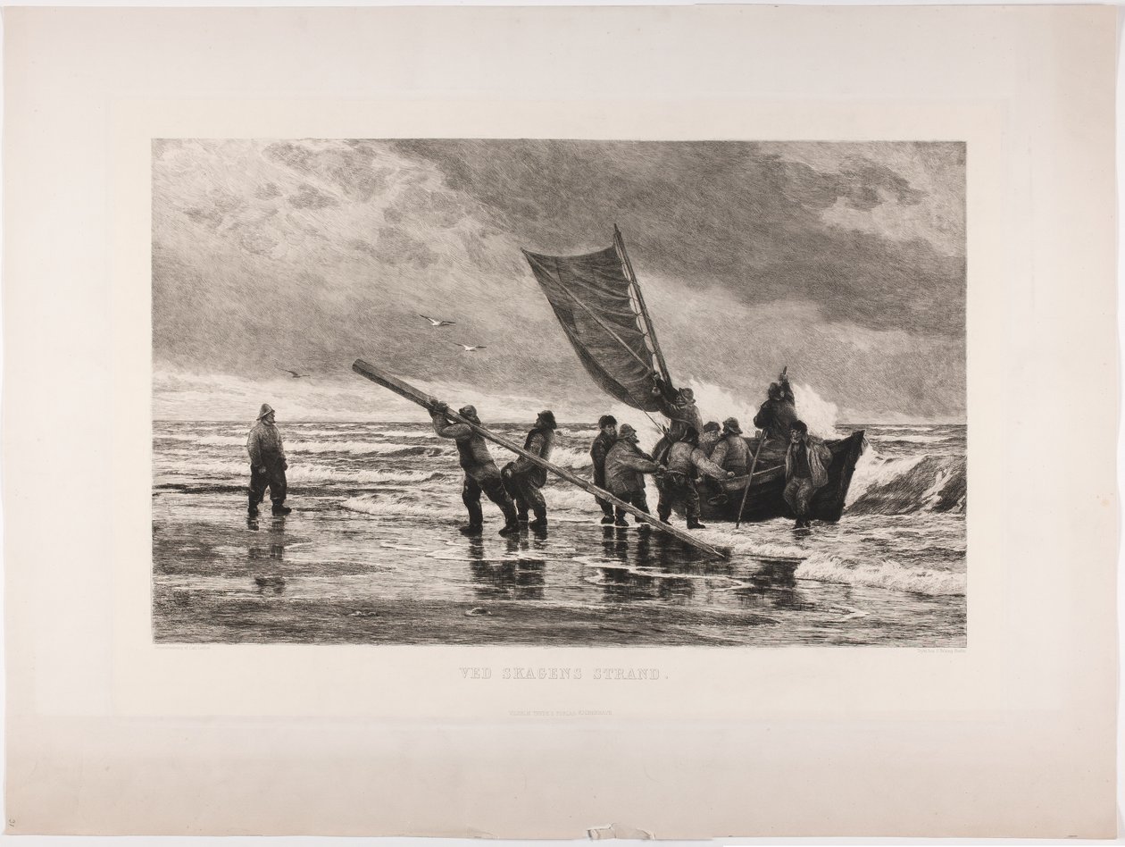 Na praia de Skagen de Carl Locher