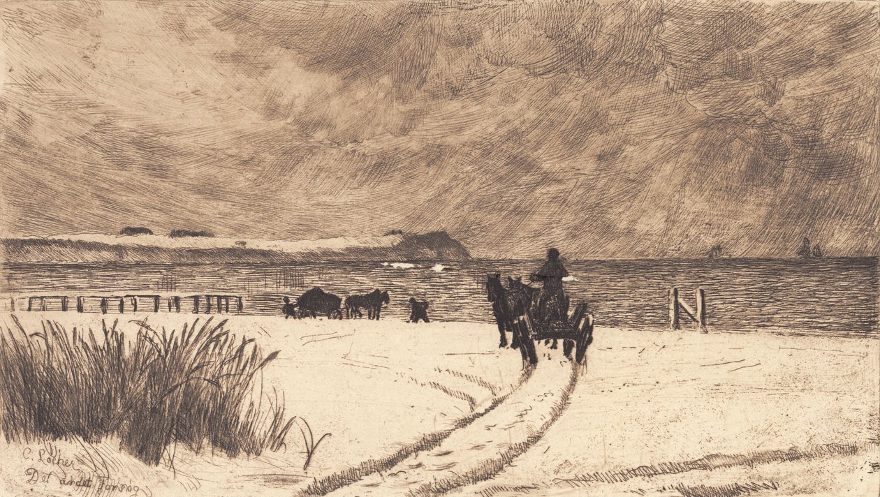 Dia de inverno em Hornbæk de Carl Locher