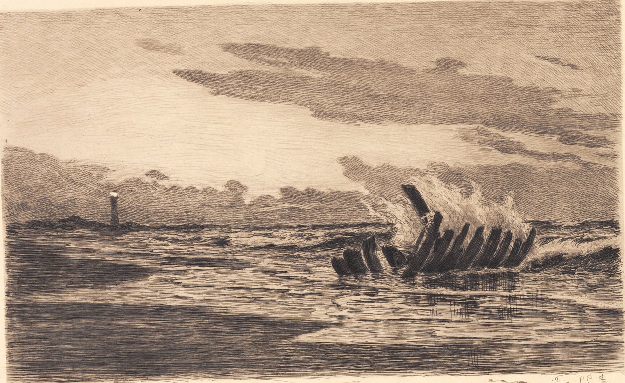 Naufrágio no farol de Skagen de Carl Locher