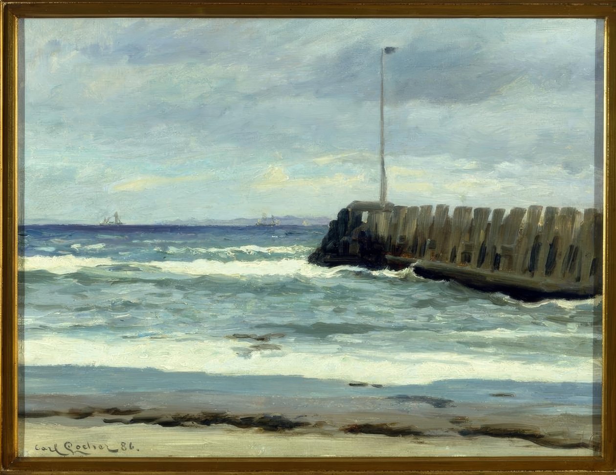 Na praia de Carl Ludvig Locher