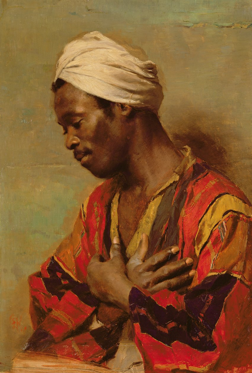 Um árabe em Meditação de Carl Ludwig Ferdinand Kerstan