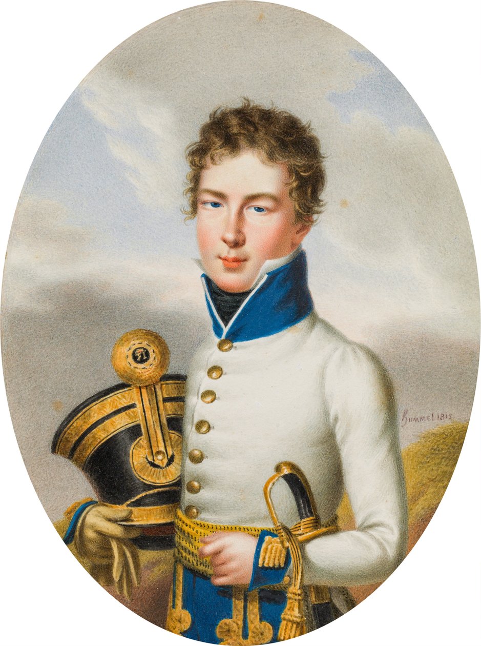 Tenente do kk Regimento de infantaria húngaro Marechal de campo Tenente Nikolaus Prince Esterhazy de Carl Ludwig Hummel de Bourdon