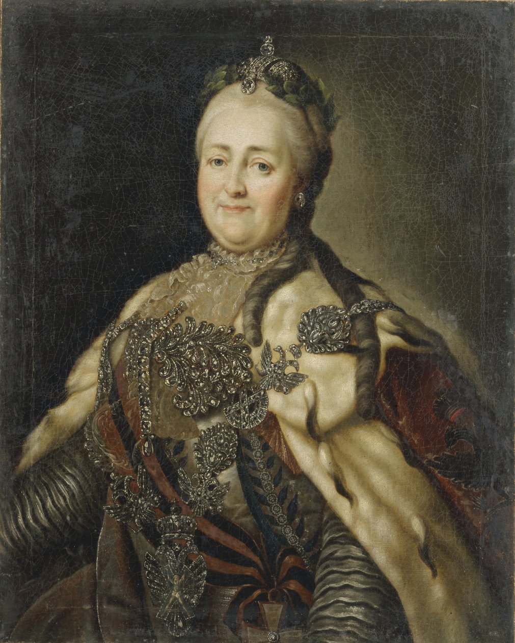 Retrato da imperatriz Catarina II 1729-1796, 1780 de Carl Ludwig Johann Christineck