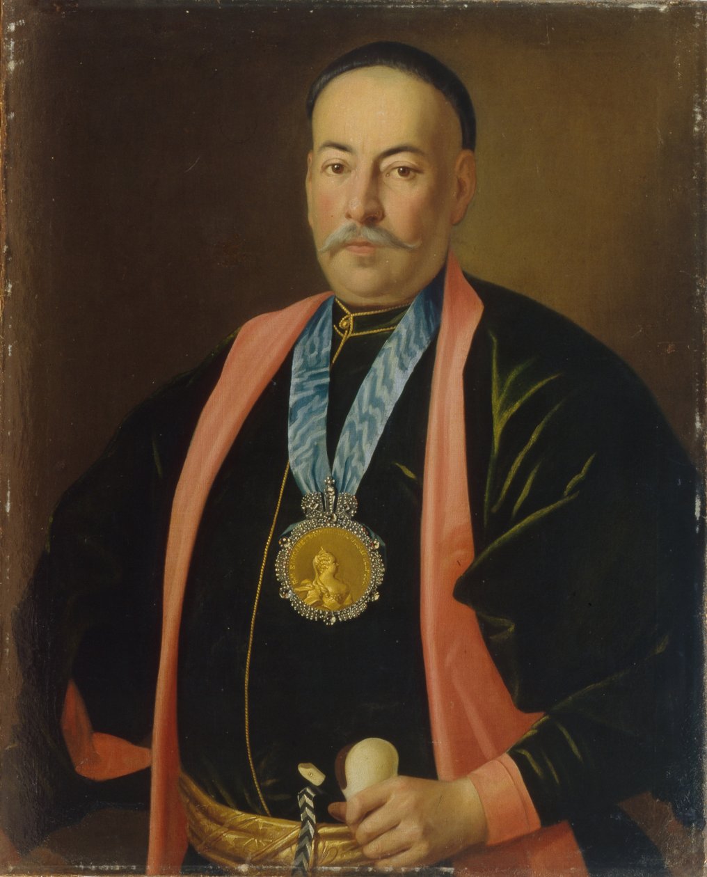 Retrato de Stepan Danilovich Yefremov, Ataman do Anfitrião Don Cossaco, 1765 de Carl Ludwig Johann Christineck