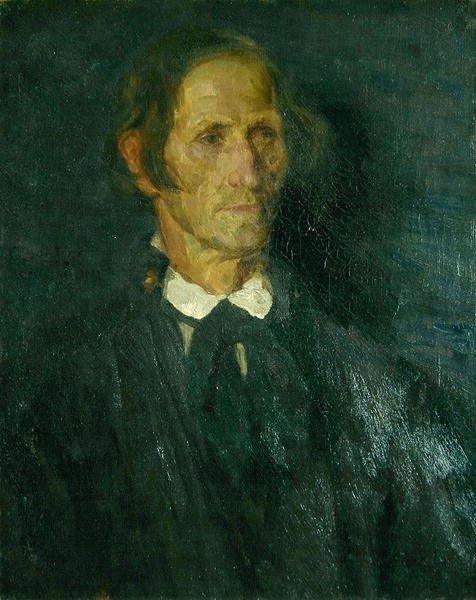 Retrato do Pastor e Tecelão de Linho Rupp de Schwalm (óleo sobre tela) de Carl Ludwig Noah Bantzer