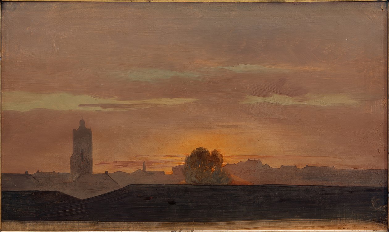 Darmstadt, vista do Schlossatelier de Carl Ludwig Seeger