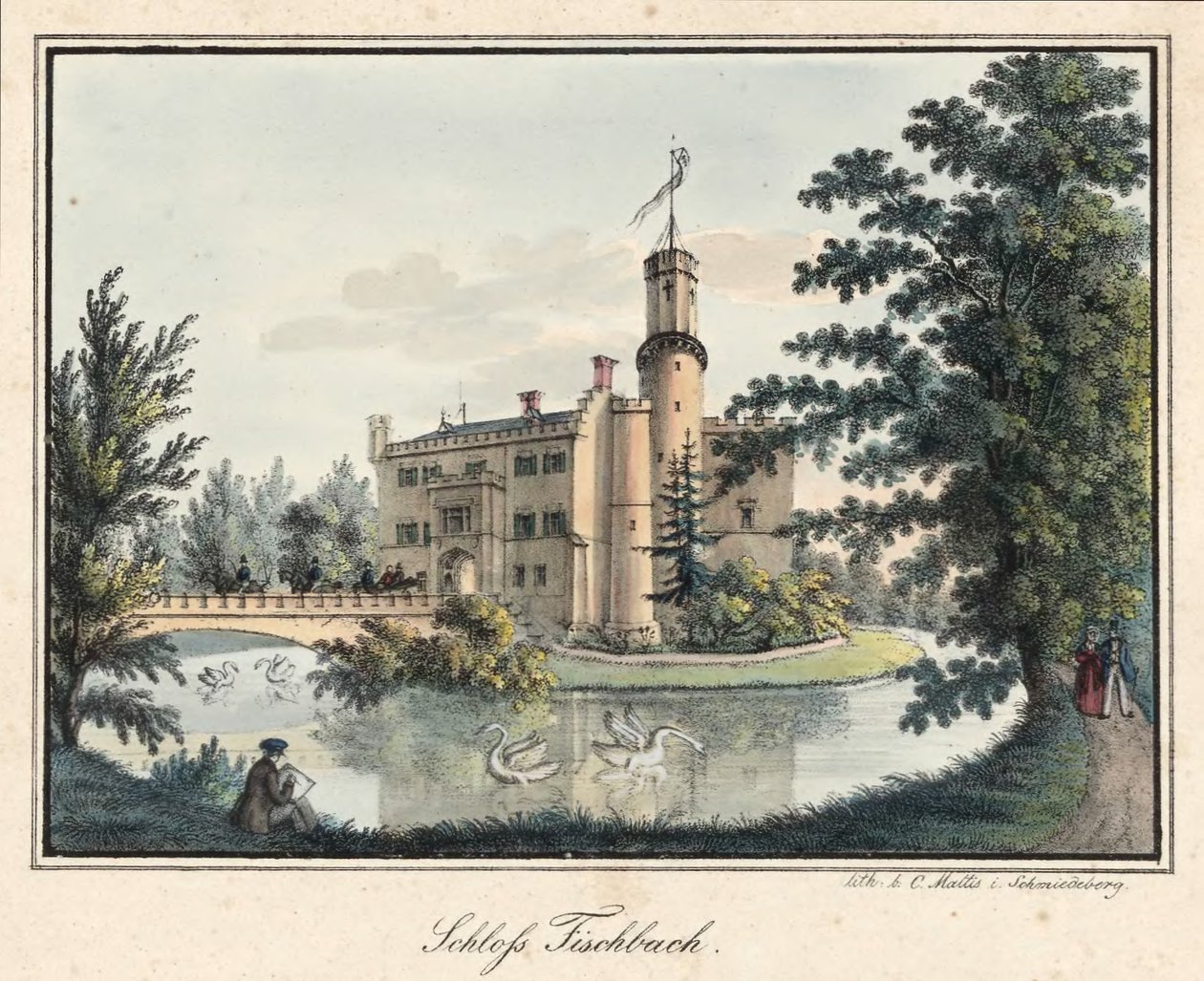 Castelo de Fischbach (Silésia) de Carl Mattis