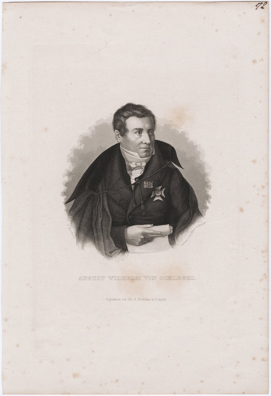 August Wilhelm von Schlegel 1767-1845 de Carl Mayer