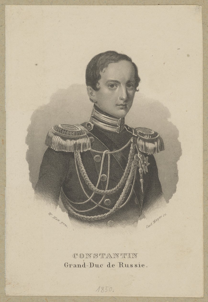Konstanty Mikołajewicz Romanow (1827 São Petersburgo - 1892 Pawłowsk) - grão-duque da Rússia, general e vice-rei do Reino da Polónia, presidente do Conselho de Estado da Polónia do Congresso, almirante da frota de Carl Mayer