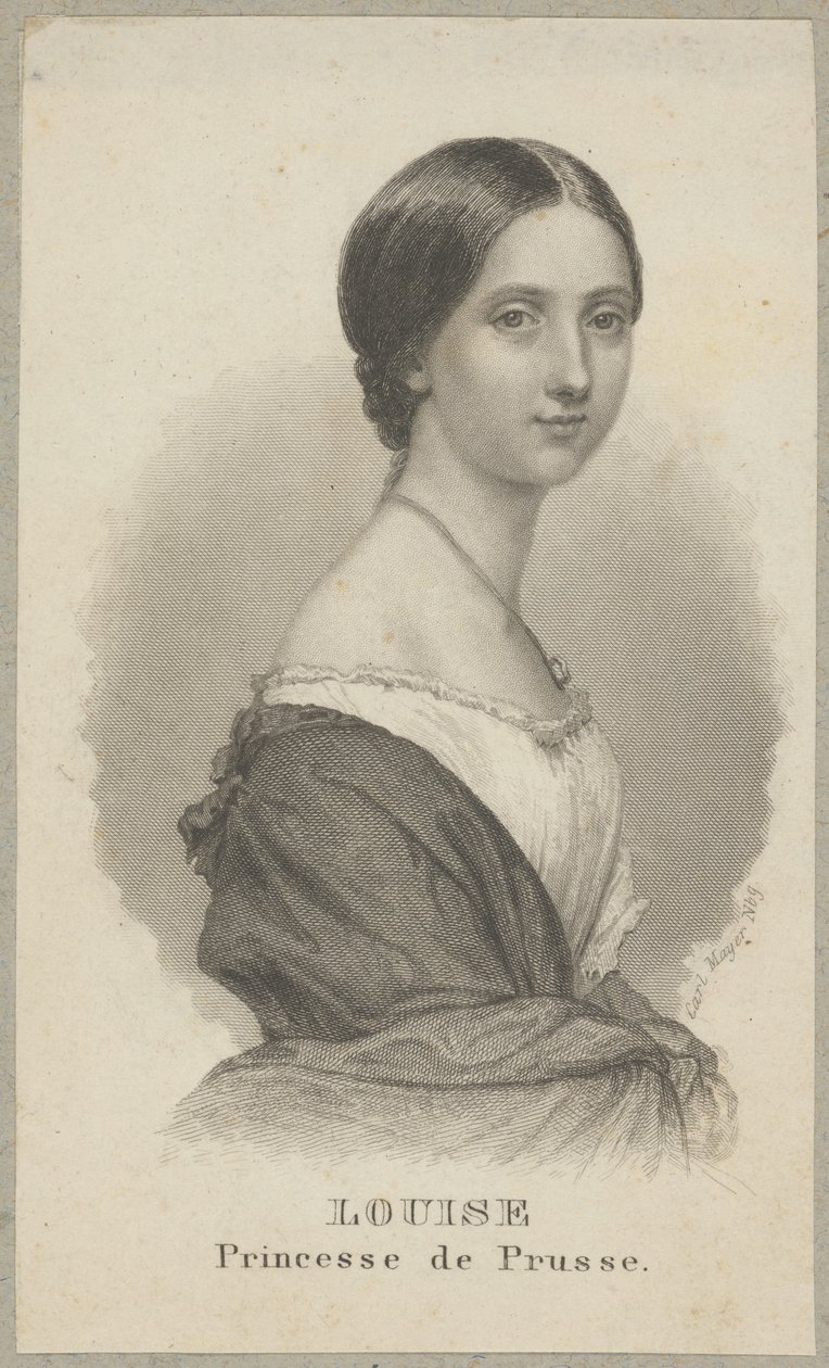 Luísa da Prússia (também: Luísa de Mecklemburgo-Strelitz, propriamente Luísa Augusta Guilhermina Amália de Mecklemburgo-Strelitz, 1776 Hanôver - 1810 Hohenzieritz) - princesa de Mecklemburgo-Strelitz, rainha da Prússia como esposa do rei Frederico de Carl Mayer