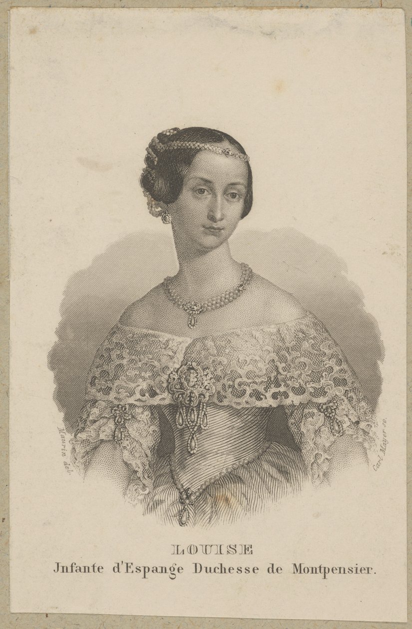 Maria Ludwika Ferdynanda de Espanha (propriamente María Luísa Fernanda de Borbón, 1832 Madrid - 1897 Sevilha) - infanta de Espanha e duquesa de Montpensier de Carl Mayer