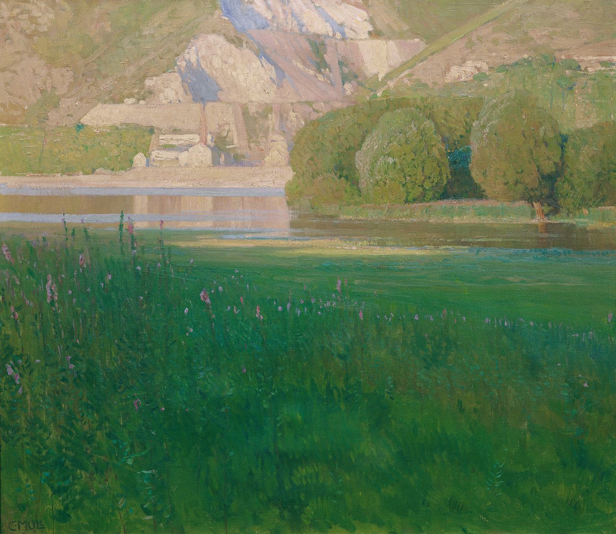 crepúsculo. Pedreira no Danúbio de Carl Moll