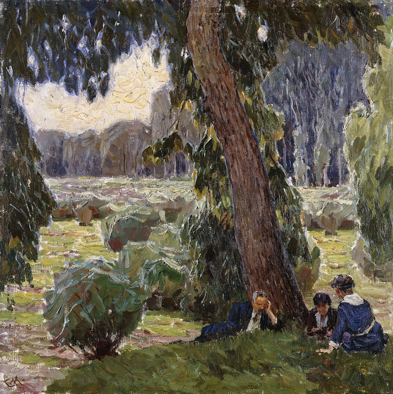 Relaxando no Au; Rast in der Au de Carl Moll