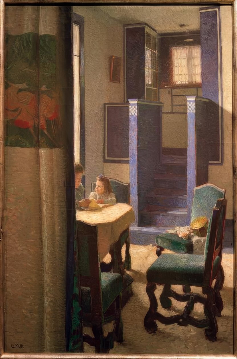 Salão de beleza em casa no Hohe Warte de Carl Moll