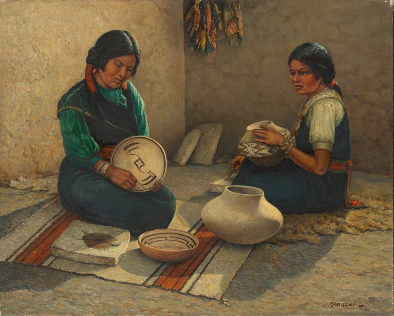 Pintores de cerâmica Hopi de Carl Moon