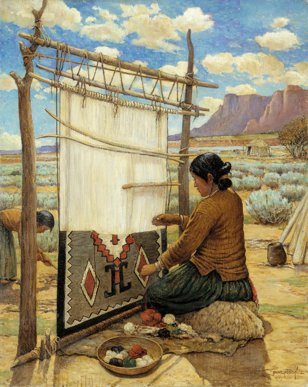 Tecelão Navajo de Carl Moon