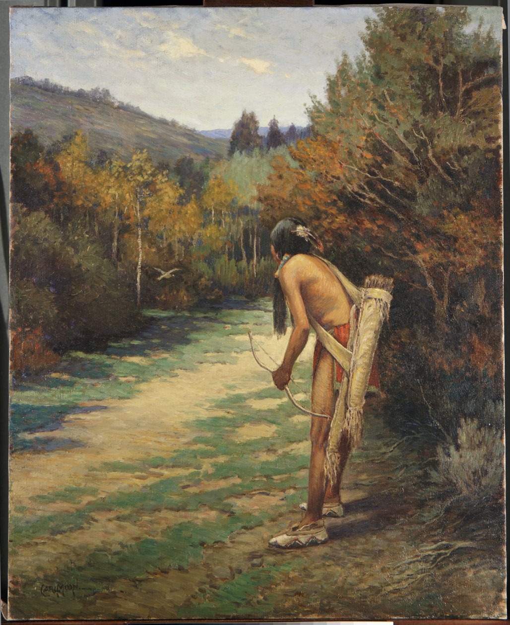 Taos Hunter (óleo sobre tela) de Carl Moon