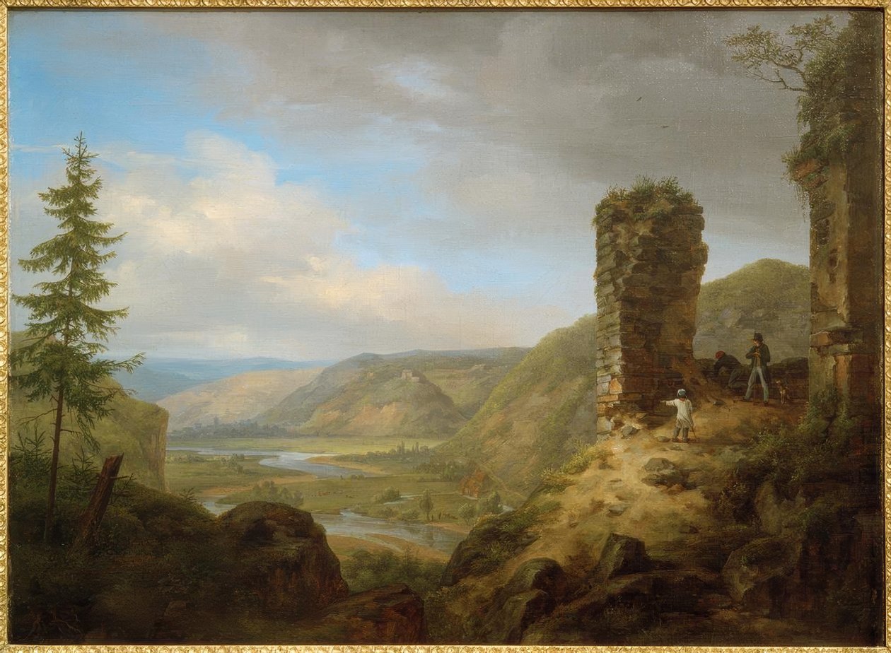 C.Morgenstern, vista da ruína fechada Böckelheim de Carl Morgenstern