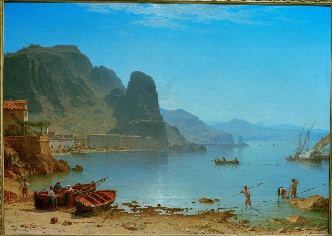 C.Morgenstern, Terracina com pedras de peixe de Carl Morgenstern