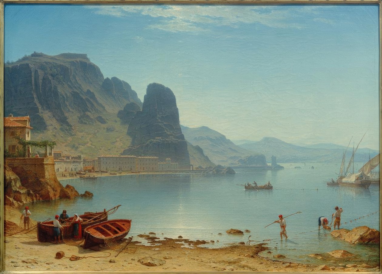 C.Morgenstern, Terracina com pedras de peixe de Carl Morgenstern