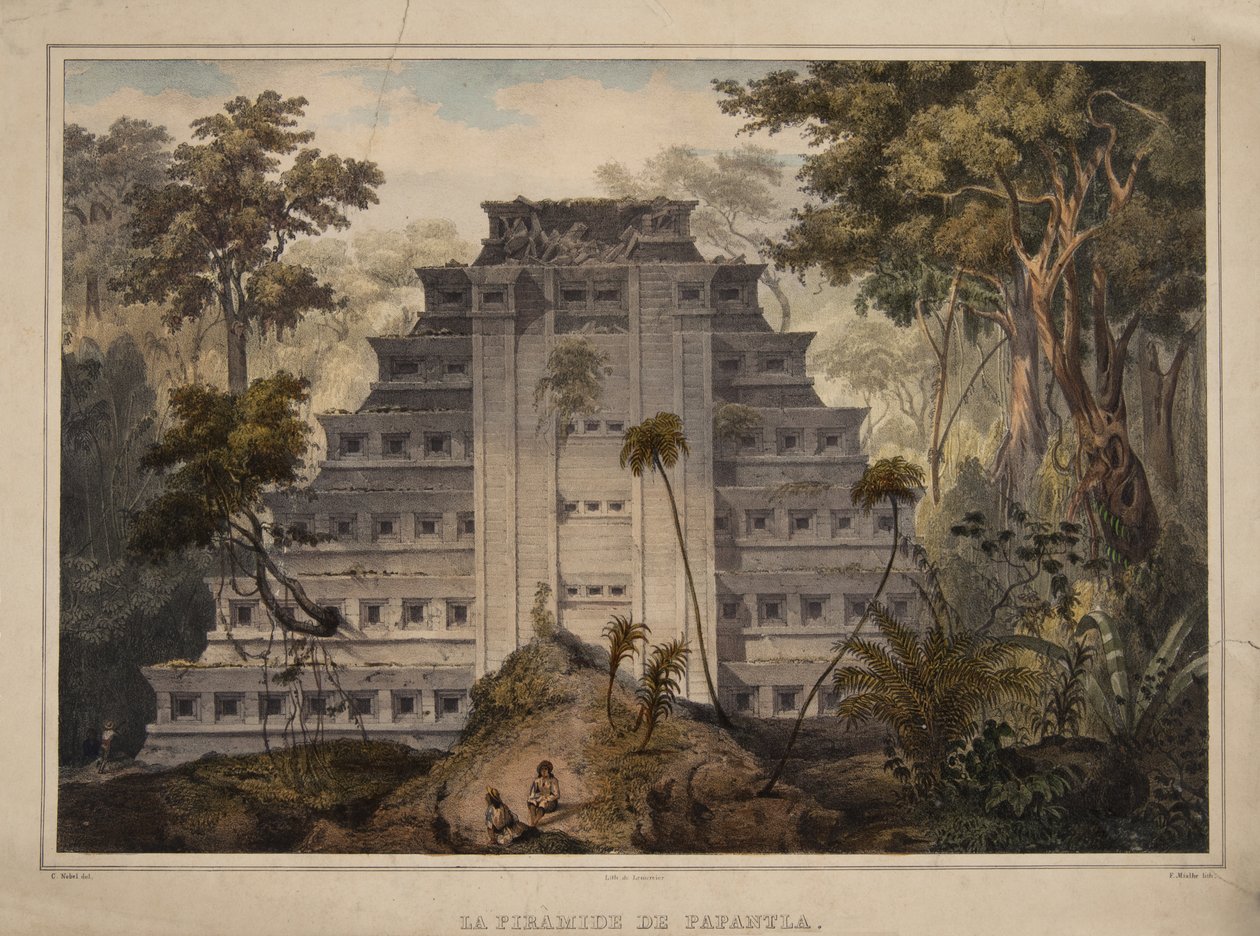 A pirâmide de Papantla de Carl Nebel