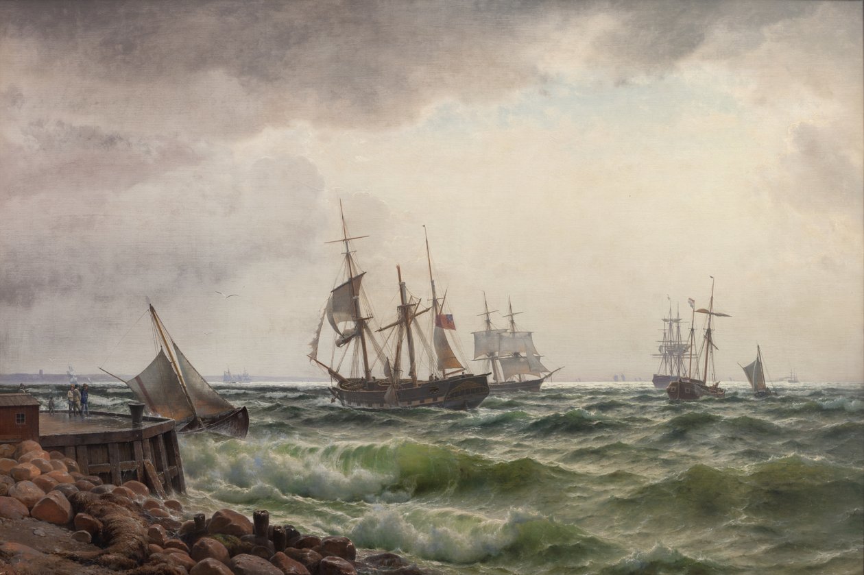 Navios em terra depois de um banho de Carl Neumann