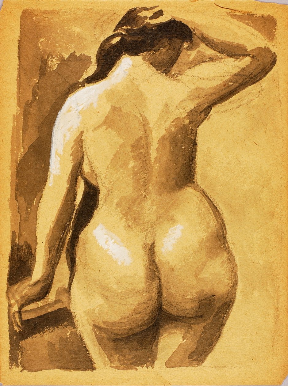 Vista traseira de um nu feminino de Carl Newman