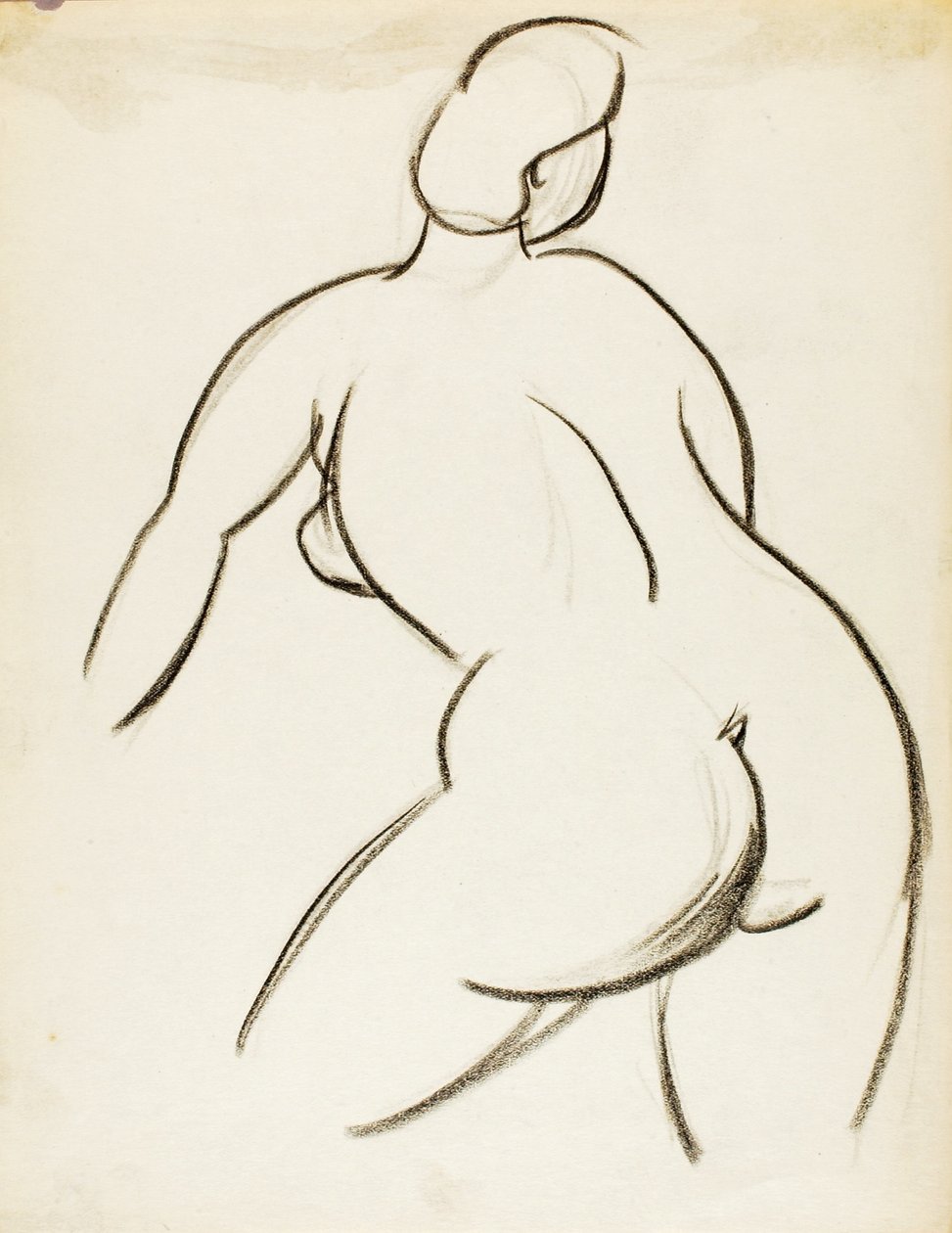 Nu feminino, vista traseira de Carl Newman