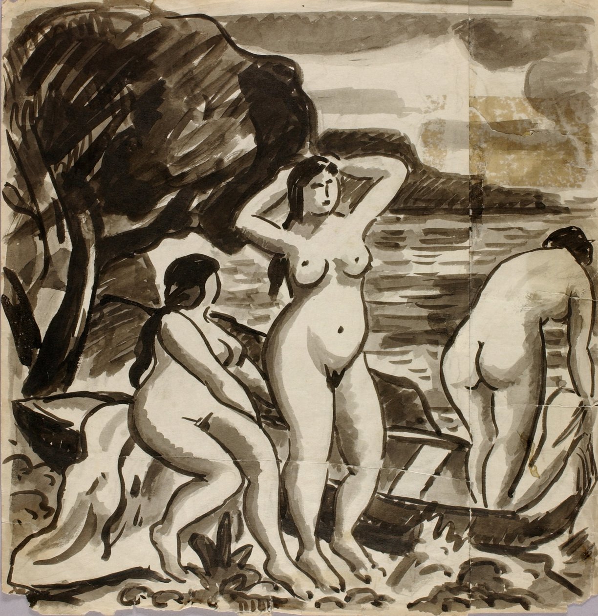 Grupo de três nus femininos de Carl Newman