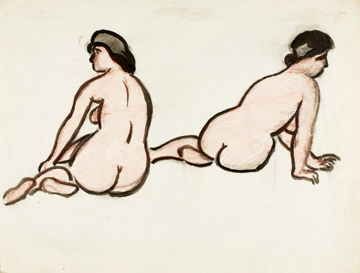 Grupo de dois nus femininos de Carl Newman