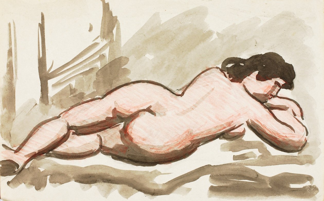 Nu feminino reclinado de Carl Newman