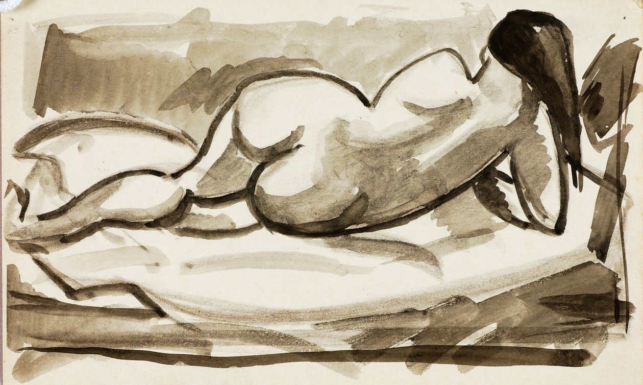 Nu feminino reclinado de Carl Newman