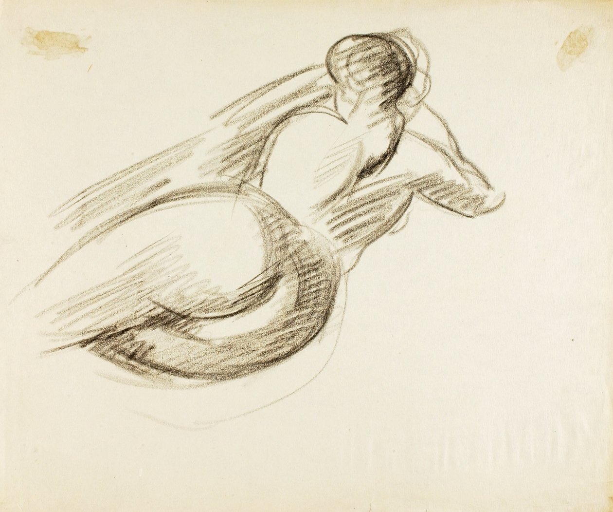 Nu feminino reclinado, vista posterior de Carl Newman