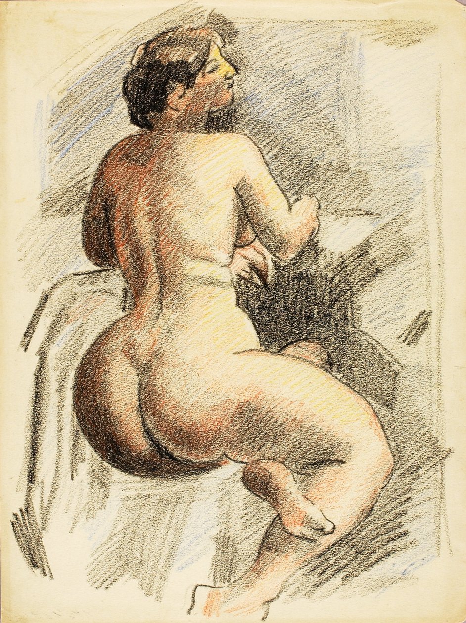 Nu feminino sentado de Carl Newman