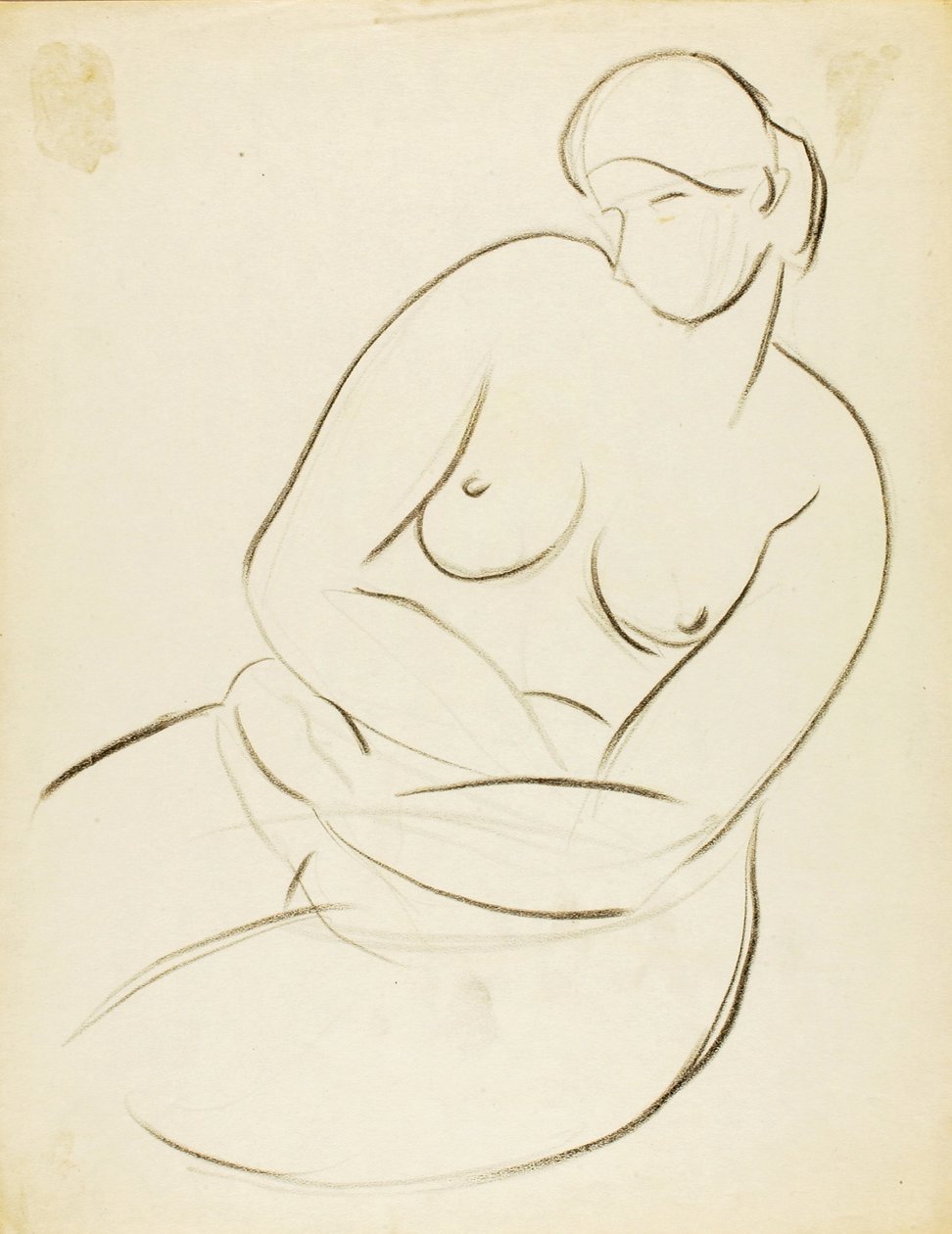 Nu feminino sentado de Carl Newman