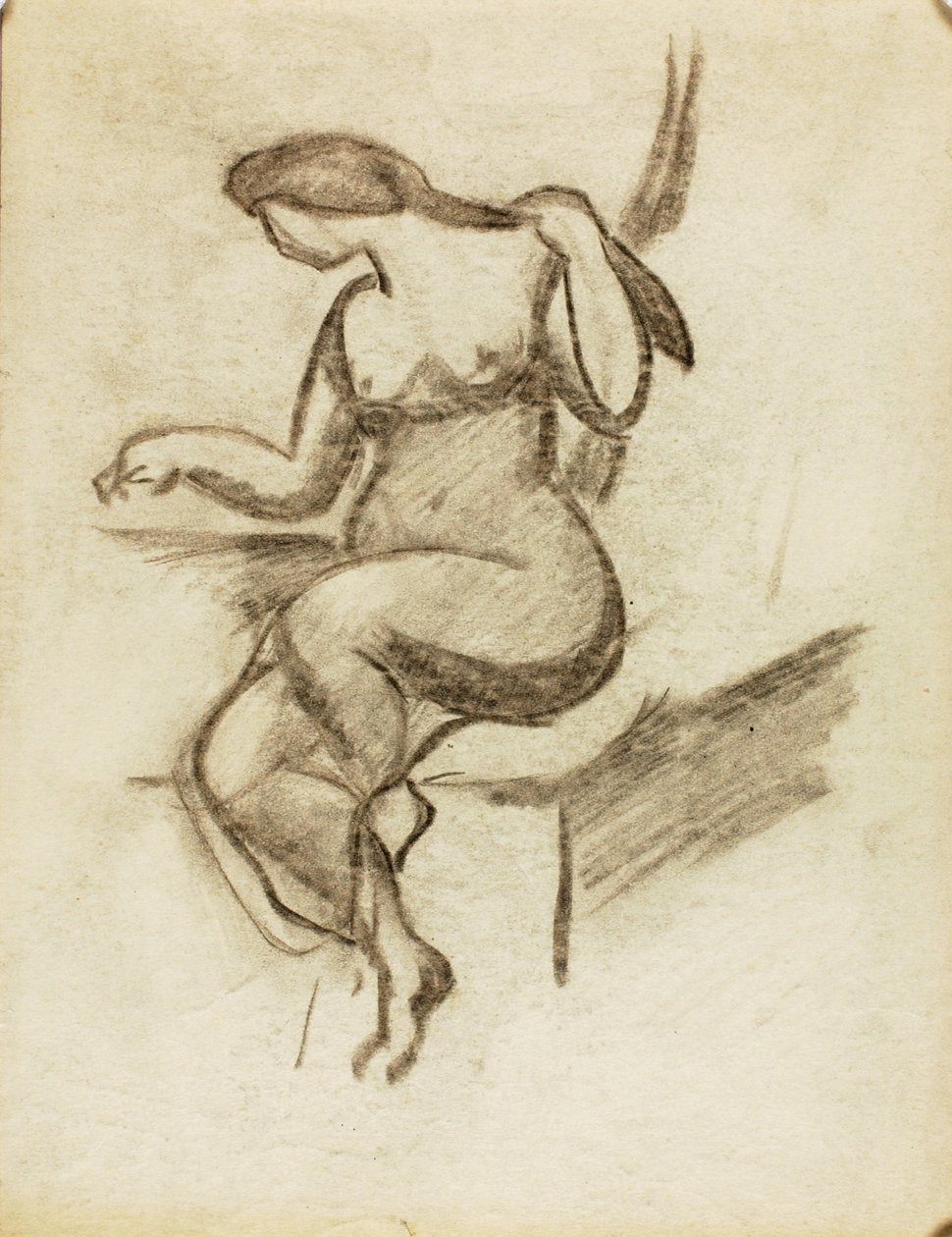 Nu feminino sentado de Carl Newman