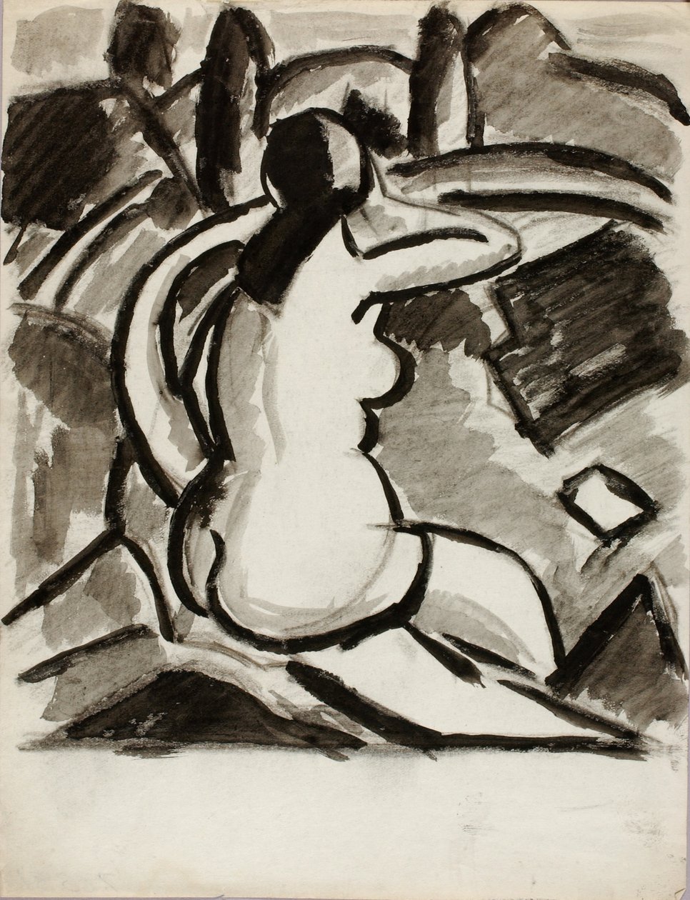 Nu feminino sentado de Carl Newman