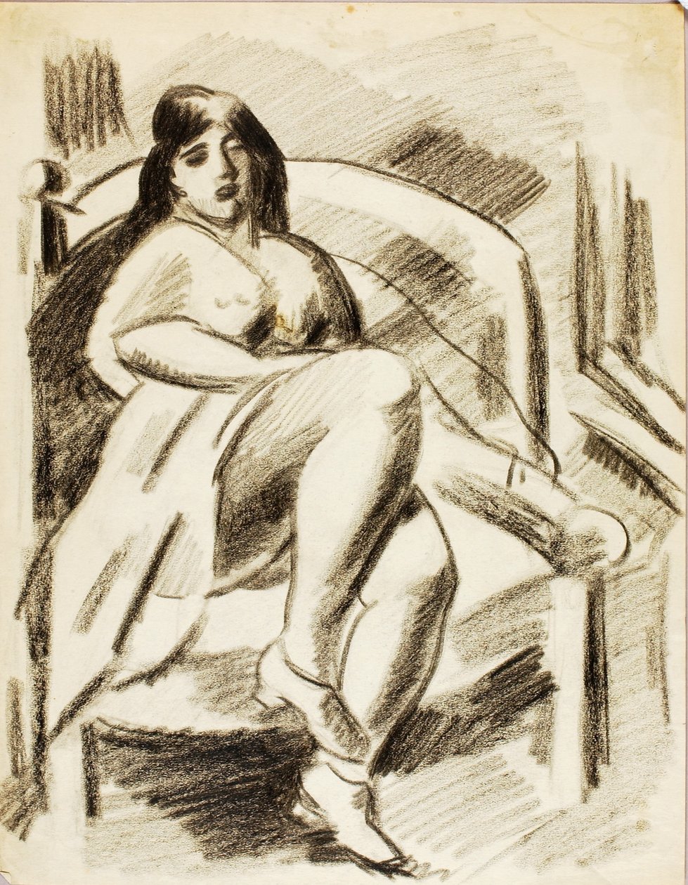 Nu feminino sentado de Carl Newman