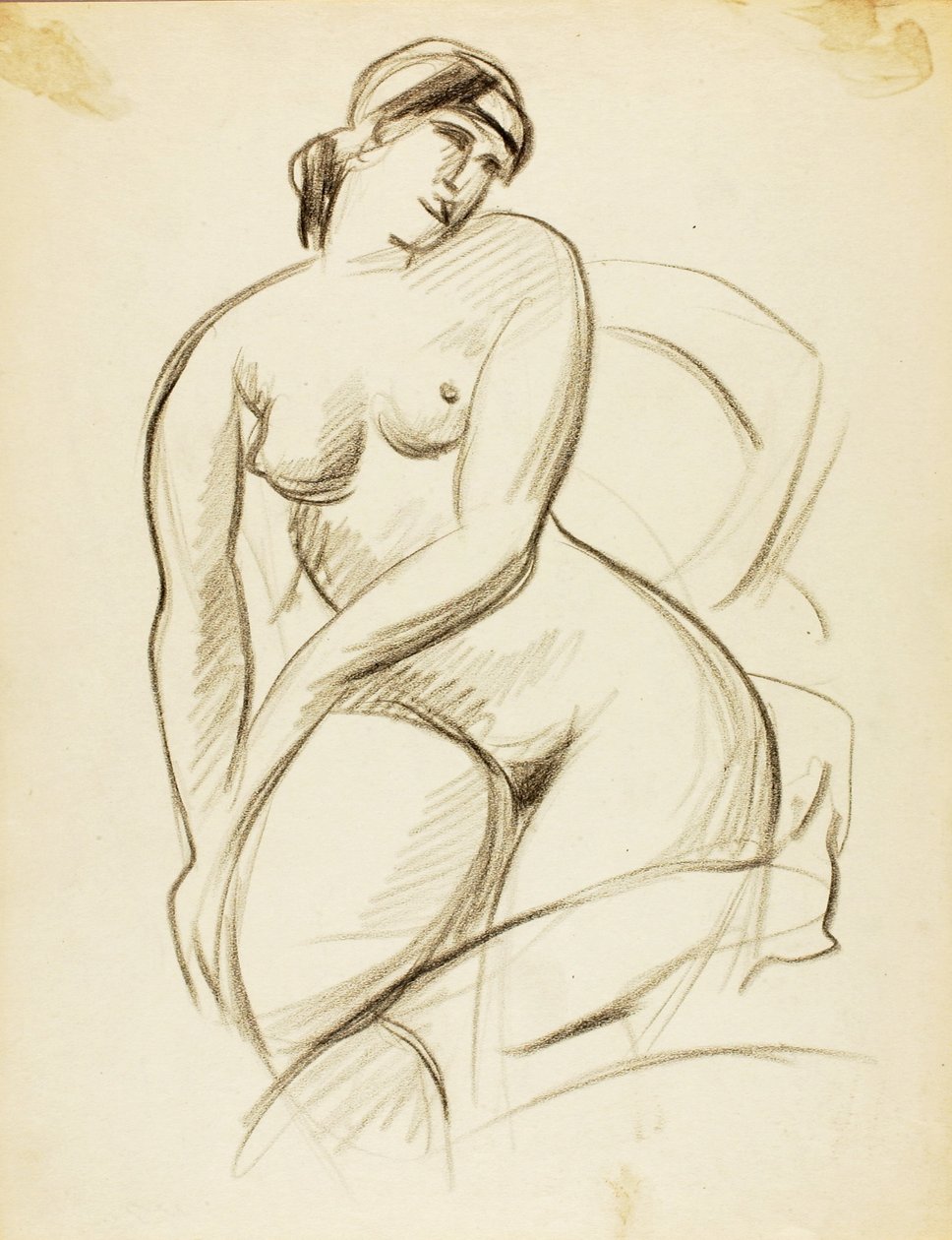 Nu feminino sentado de Carl Newman