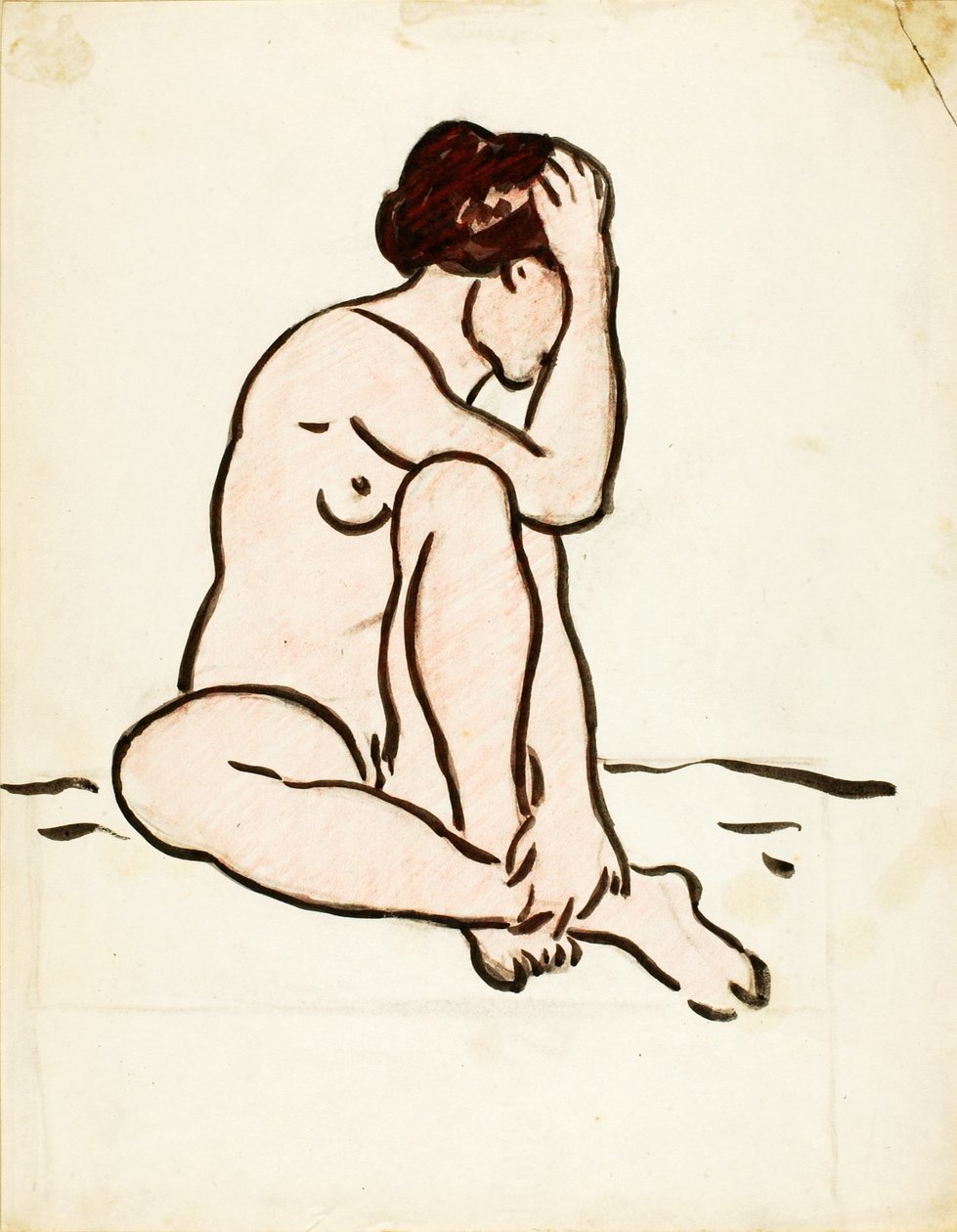Nu feminino sentado de Carl Newman