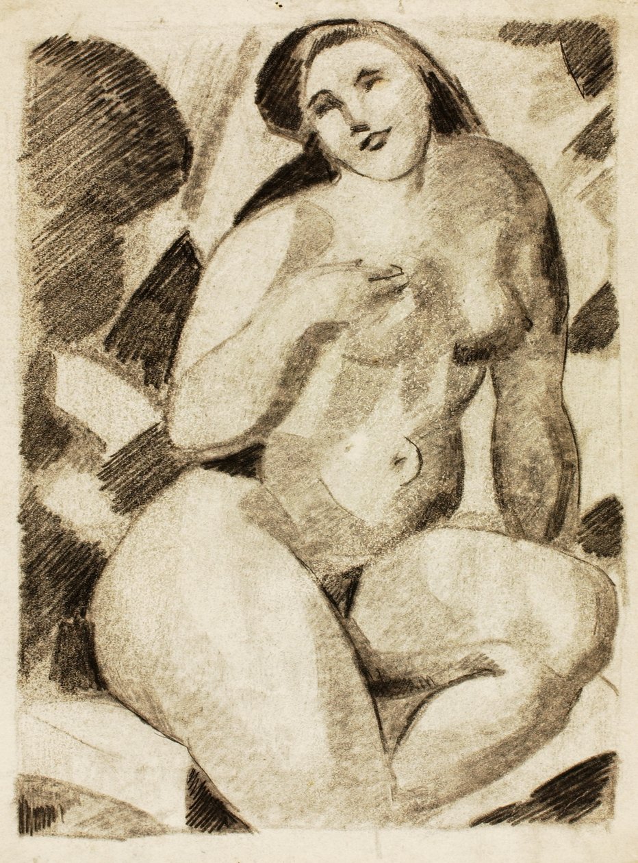 Nu feminino sentado de Carl Newman