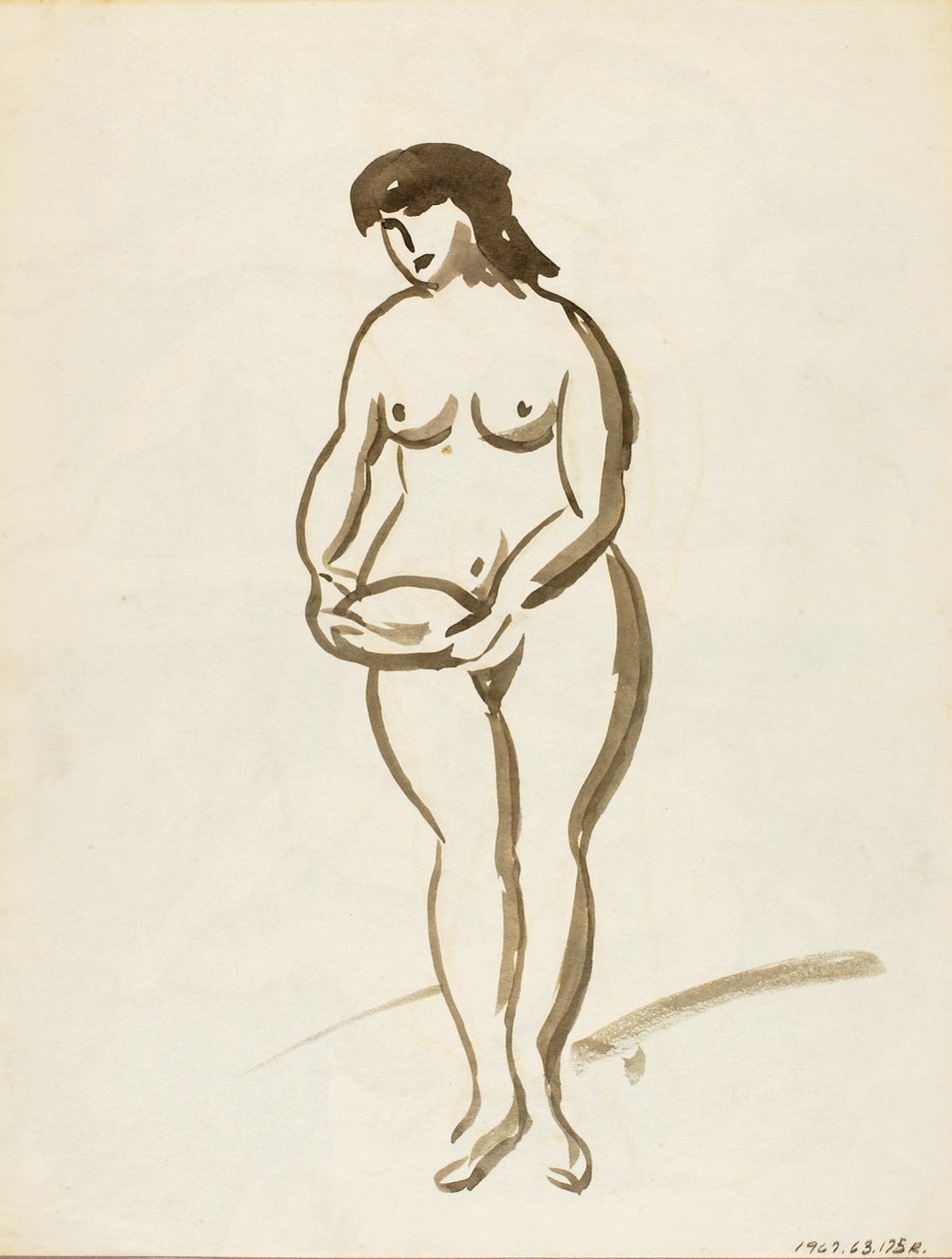 Nu feminino em pé de Carl Newman