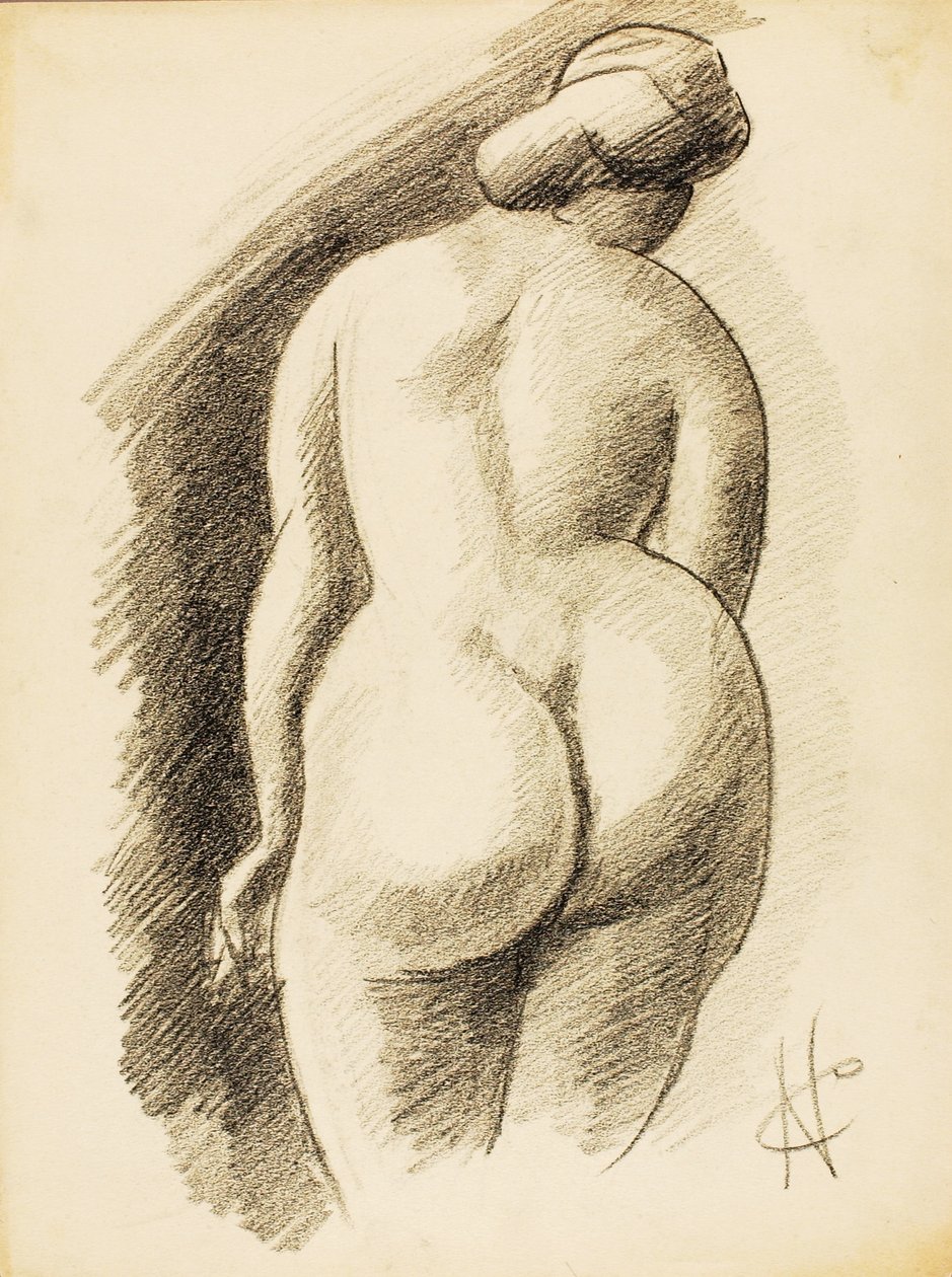 Nu feminino em pé de Carl Newman